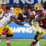 Florida State pulled away from LSU in the second half Sunday night in a top-10 matchup, and beat the Tigers, 45-24. (Photo courtesy of USA TODAY - Alice Devine)