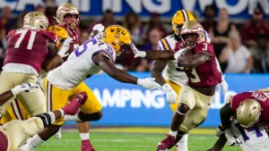 Florida State pulled away from LSU in the second half Sunday night in a top-10 matchup, and beat the Tigers, 45-24. (Photo courtesy of USA TODAY - Alice Devine)