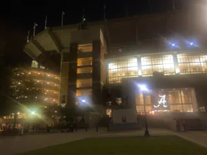 When the University of Texas band and fans arrive at Bryant-Denny Stadium in Tuscaloosa Saturday for their game against Alabama, they'll find themselves getting a bird's eye view of the situation: from the very upper deck of the facility. Texas placed Alabama there a year ago, although the Million Dollar Band elected not to make the trip. Alabama and Texas kick off Saturday night at 6 p.m., on ABC. ESPN'S College GameDay will be live from Tuscaloosa at 8 a.m. Central time Saturday morning. (Photo by MITCH LUCAS)