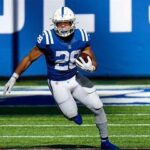 Indianapolis running back Jonathan Taylor (28) has voiced his desire to be traded. But the running back and the franchise are rapidly running out of time to find a deal. (Photo courtesy of USA TODAY)
