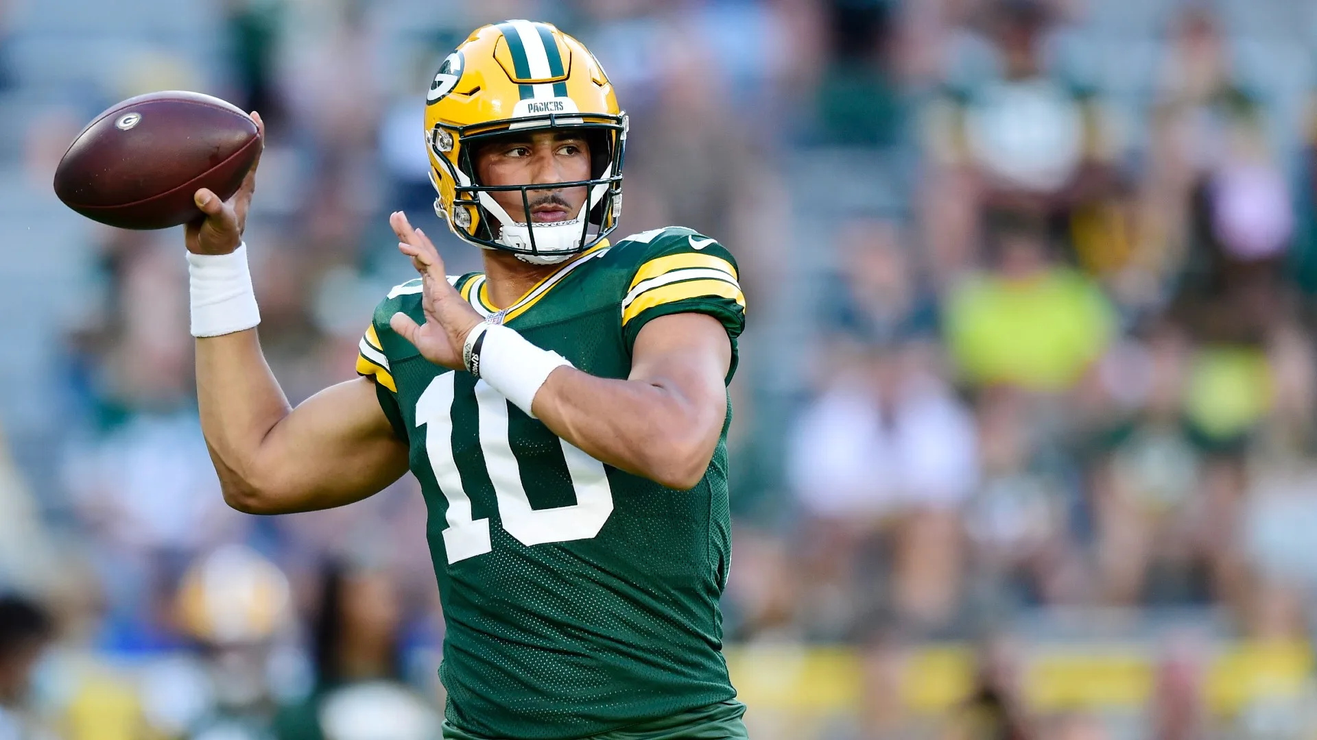 Green Bay quarterback Jordan Love (above) and the Packers (2-1) host the Detroit Lions (2-1) for control of the NFC North on Thursday night at Lambeau Field, the start of week four of the NFL season. (Photo courtesy of SPORTINGNEWS.COM)