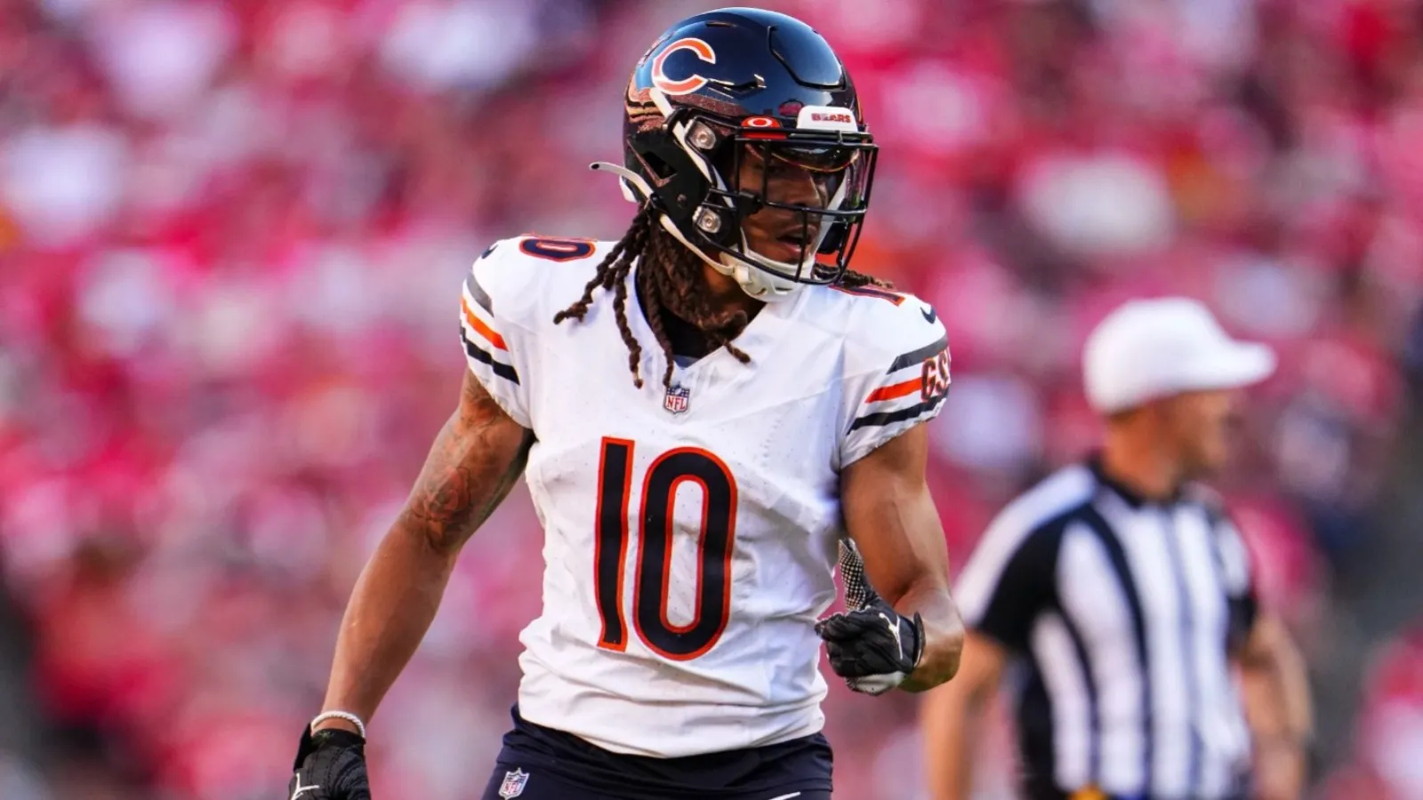 The Chicago Bears have traded disgruntled wide receiver Chase Claypool (above) to the Miami Dolphins. It's the second time Claypool has been traded in 11 months. (Photo courtesy of BROBIBLE.COM)