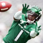 New York Jets corner Sauce Gardner (above) has been ruled out of the Jets' home game Sunday against the Philadelphia Eagles (Photo courtesy of THE33RDTEAM.COM)