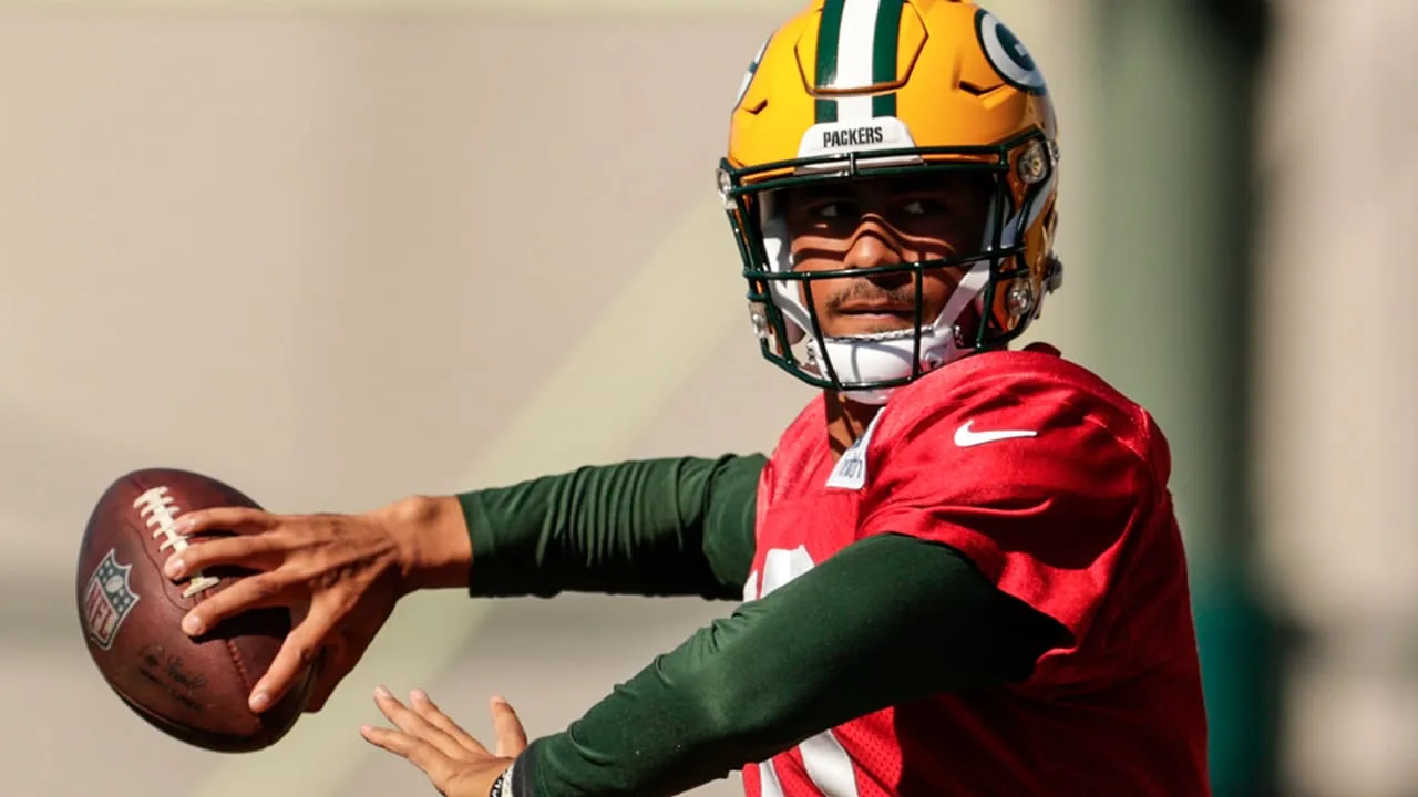 The Green Bay Packers, including quarterback Jordan Love (above), play the Las Vegas Raiders tonight in Vegas. (Photo courtesy of PACKERS.COM)