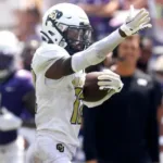 Colorado's Travis Hunter (above), who plays both defensive back and wide receiver for the Buffaloes, might be back in the line-up Friday night against Stanford after missing three games with a lacerated liver, coach Deion Sanders said Tuesday. (Photo courtesy of GETTY IMAGES)