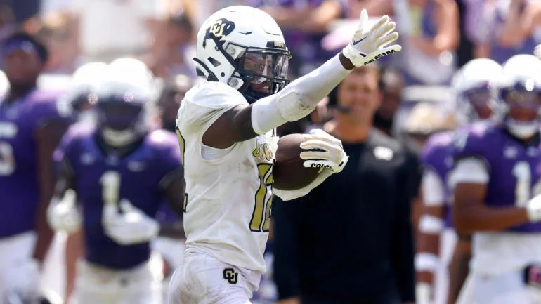 Colorado's Travis Hunter (above), who plays both defensive back and wide receiver for the Buffaloes, might be back in the line-up Friday night against Stanford after missing three games with a lacerated liver, coach Deion Sanders said Tuesday. (Photo courtesy of GETTY IMAGES)