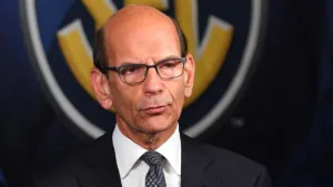 Paul Finebaum (above) is being singled out by a former MSBNC anchor for his opinions on University of Michigan head football coach Jim Harbaugh and his handling of the ongoing sign-stealing issue at the program. (Photo courtesy of SPORTSPAC12.COM)