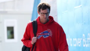 The Buffalo Bills fired offensive coordinator Ken Dorsey (above) on Tuesday, a day after losing to the Denver Broncos on "Monday Night Football." (Photo courtesy of ACTIONNETWORK.COM)