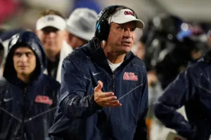 Coach Lane Kiffin and the Ole Miss Rebels (9-2) will go down the road a ways to Starkville to take on the Mississippi State Bulldogs (5-6) tonight at 6:30 p.m. on ESPN, in one of college football's oldest and most underrated rivalries. (Photo courtesy of TRENDRADARS.COM)