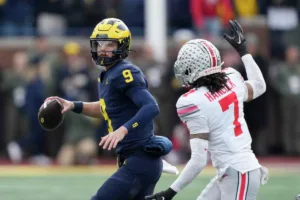 Last Saturday's Michigan-Ohio State game was the highest-rated college football game since the November, 2011 contest between Alabama and LSU, according to Sports Media Watch. (Photo courtesy of NHREGISTER.COM)