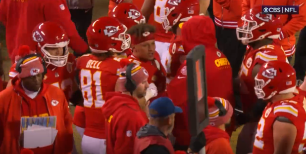 Kansas City quarterback Patrick Mahomes had to be separated from an official on the Chiefs' sideline after what he perceived was a bad call that cost the Chiefs the go-ahead touchdown in a 20-17 loss to Buffalo on Sunday. (Photo courtesy of THE-SPUN.COM)