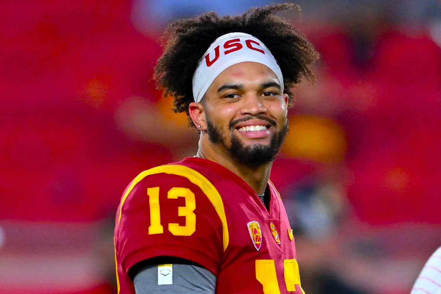 Is Southern Cal quarterback Caleb Williams, the likely first pick in April's NFL Draft, being babied, protected, by a certain section of the media? Outkick.com's David Hookstead believes so. (Photo courtesy of PEOPLE.COM)