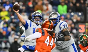 St. Louis Battlehawks quarterback A.J. McCarron is back for a second season, this time with the franchise as a part of the UFL, a new spring football league that has four games this weekend. (Photo courtesy of TOTALBAMAMAG.com)