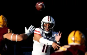 Arizona quarterback Noah Fifita (above) will be back to terrorize opponents, but in the Big 12 this coming season, and ESPN is giving Fifita respect of placing him in their top 10 returning quarterbacks in an article on ESPN.com on Friday. (Photo courtesy of the ARIZONA DAILY STAR)