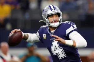Dallas quarterback Dak Prescott agreed to an adjustment in his contract to save the team from a large salary cap hit. (Photo courtesy of CHATSPORTS.COM)
