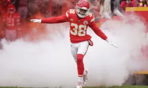 Cornerback L'Jarius Sneed helped the Kansas City Chiefs win back-to-back Super Bowl championships. Can he help turn the Tennessee Titans around? Sneed has been traded to Tennessee. (Photo by DENNY MEDLEY, courtesy of USATODAY.COM)