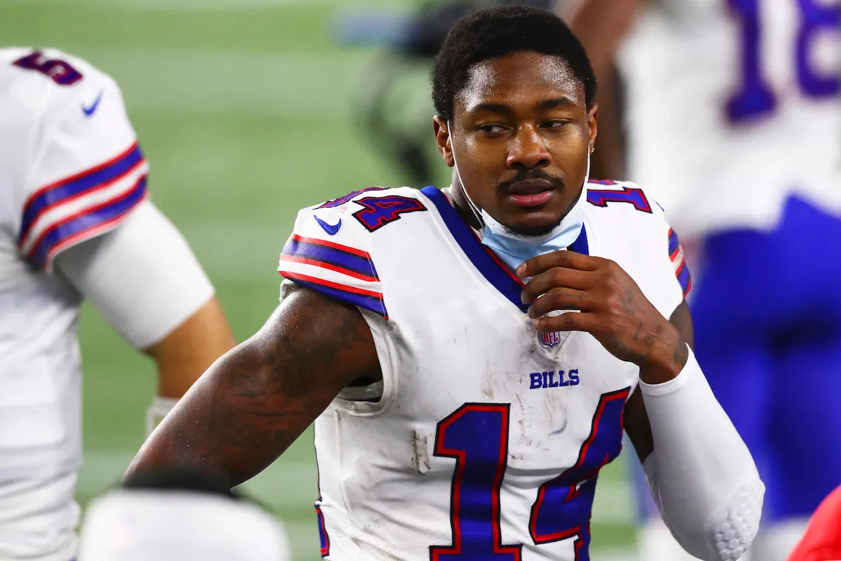 Wide receiver Stefon Diggs is no longer a member of the Buffalo Bills, traded to the Houston Texans Tuesday morning for a second-round pick. The Bills also traded away a sixth-round pick in this year's draft and a fifth-rounder in 2025 to complete the deal. (Photo courtesy of BROBIBLE.COM)