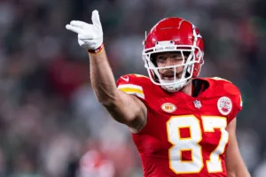 Kansas City tight end Travis Kelce (above) and the Chiefs will open their season at home against Baltimore on Sept. 5 on NBC. (Photo courtesy of USA TODAY)